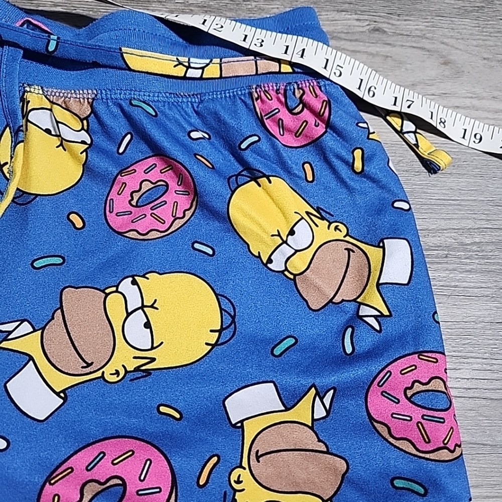 Simpsons Homer Men's Donuts Lounge Sleep Pajama Jogger Pants Size Medium - Picture 6 of 9